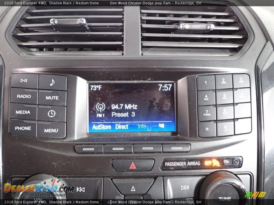 2018 Ford Explorer 4WD Shadow Black / Medium Stone Photo #18