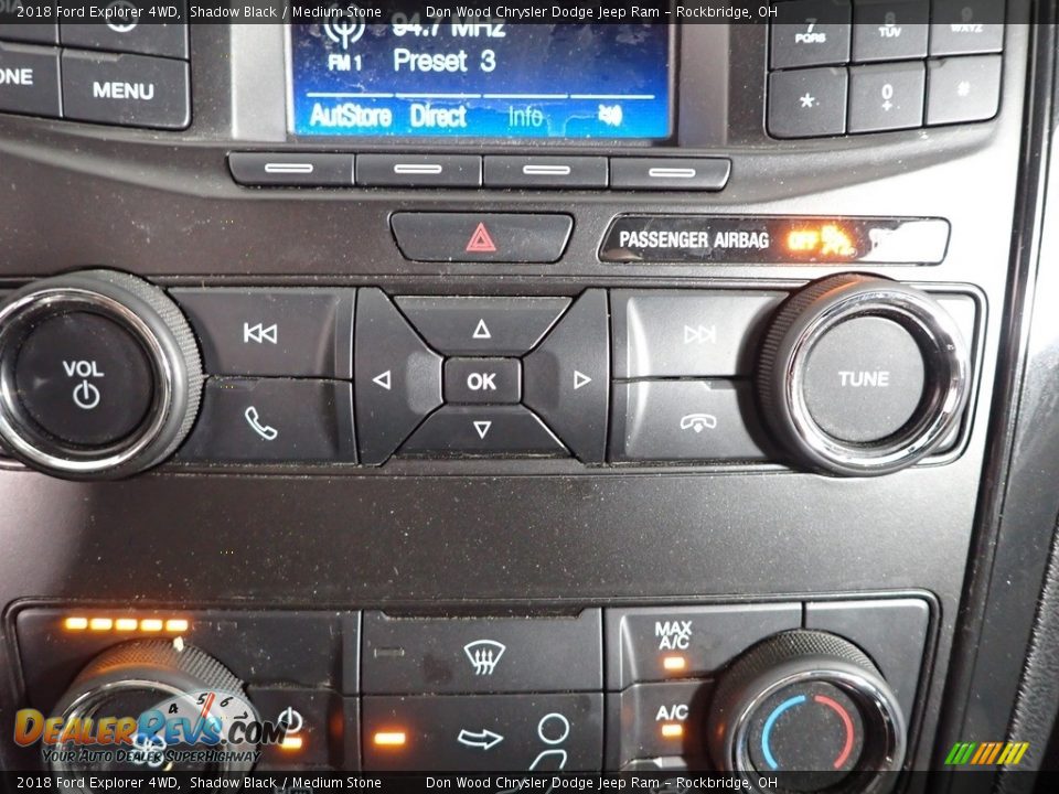 2018 Ford Explorer 4WD Shadow Black / Medium Stone Photo #19