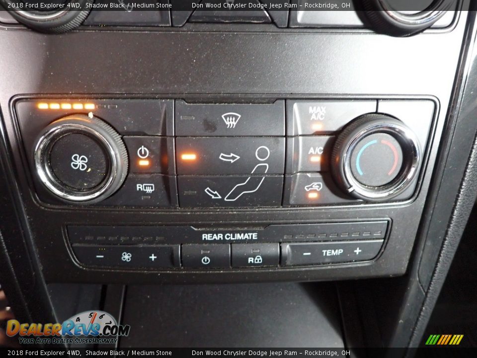 2018 Ford Explorer 4WD Shadow Black / Medium Stone Photo #20