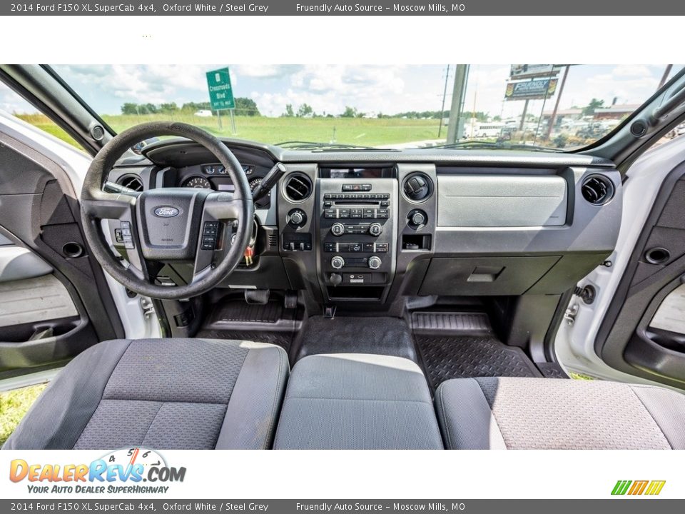 2014 Ford F150 XL SuperCab 4x4 Oxford White / Steel Grey Photo #12