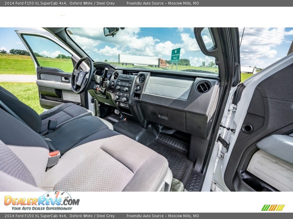 2014 Ford F150 XL SuperCab 4x4 Oxford White / Steel Grey Photo #13