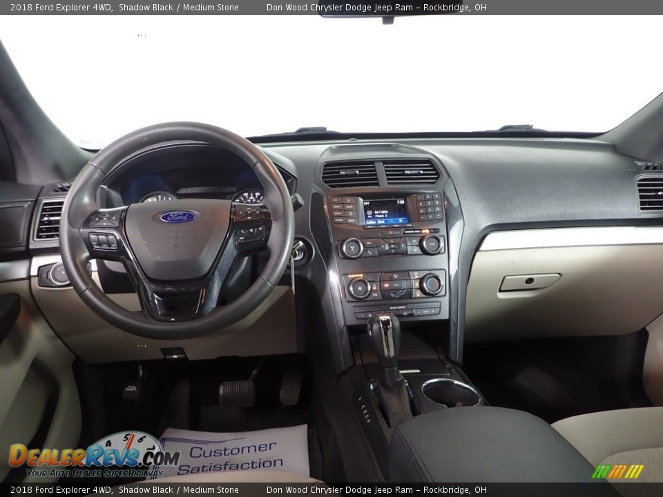 2018 Ford Explorer 4WD Shadow Black / Medium Stone Photo #25
