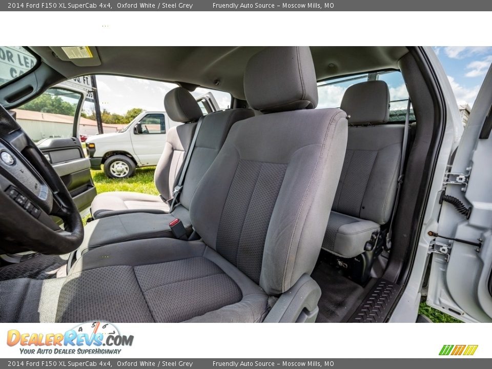 2014 Ford F150 XL SuperCab 4x4 Oxford White / Steel Grey Photo #16