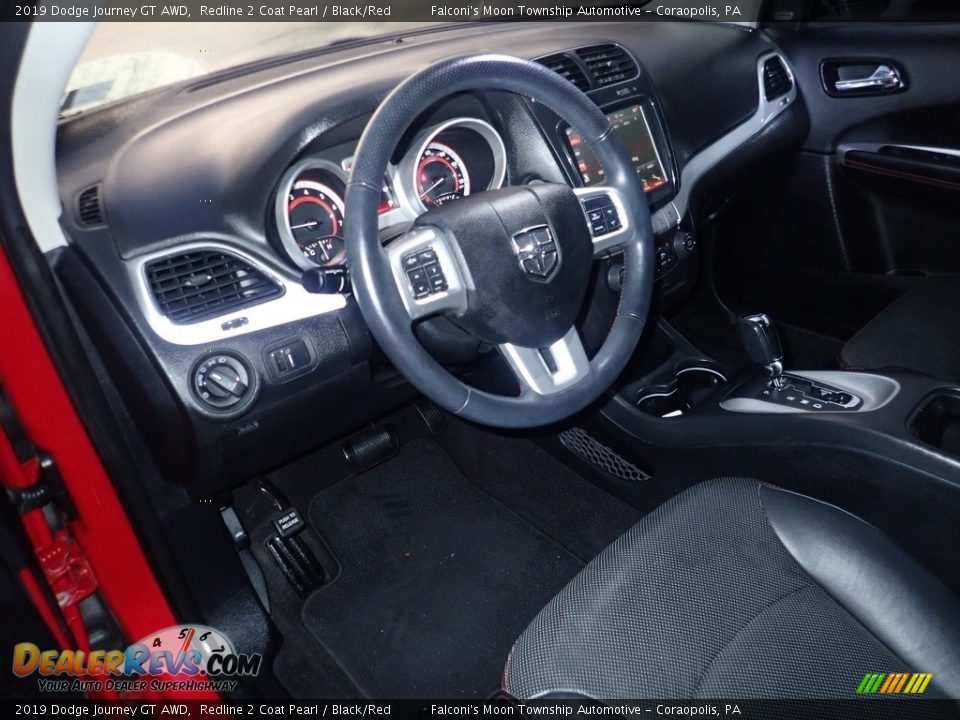 2019 Dodge Journey GT AWD Redline 2 Coat Pearl / Black/Red Photo #25