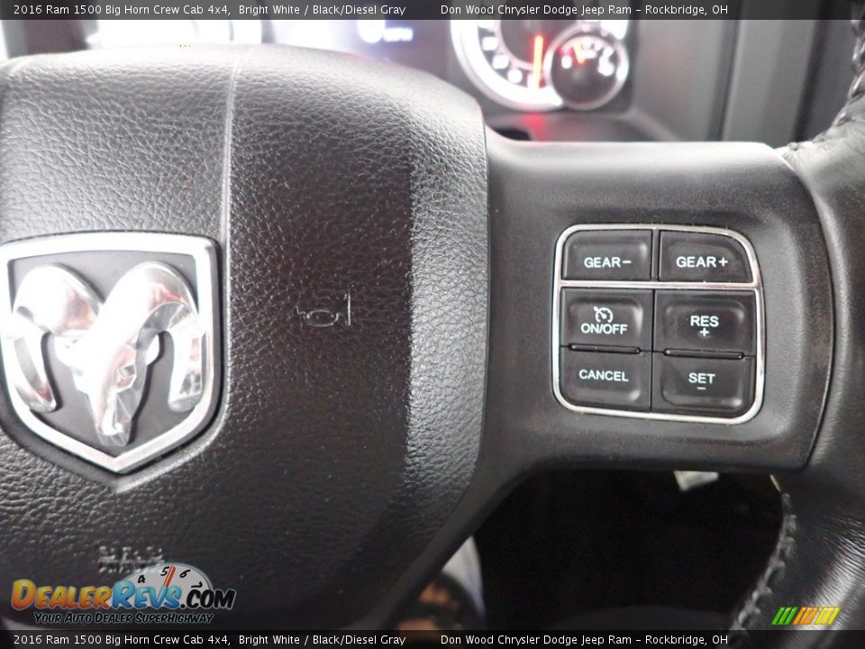 2016 Ram 1500 Big Horn Crew Cab 4x4 Steering Wheel Photo #18