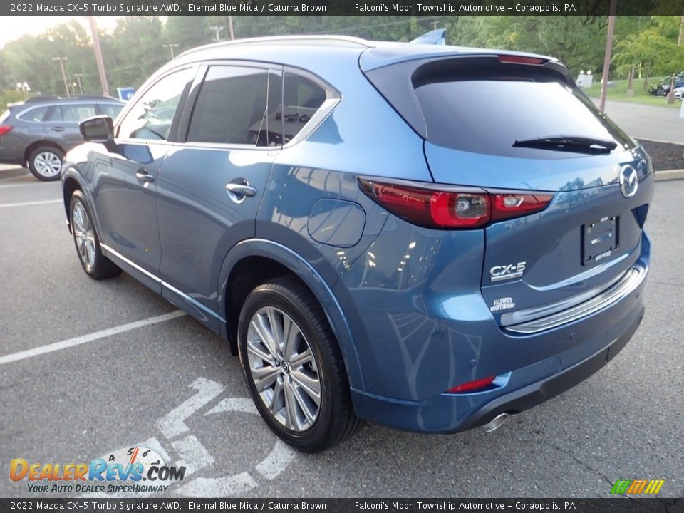 2022 Mazda CX-5 Turbo Signature AWD Eternal Blue Mica / Caturra Brown Photo #5