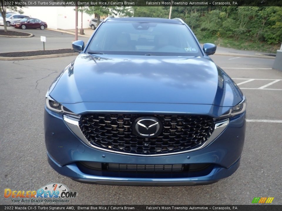 2022 Mazda CX-5 Turbo Signature AWD Eternal Blue Mica / Caturra Brown Photo #8