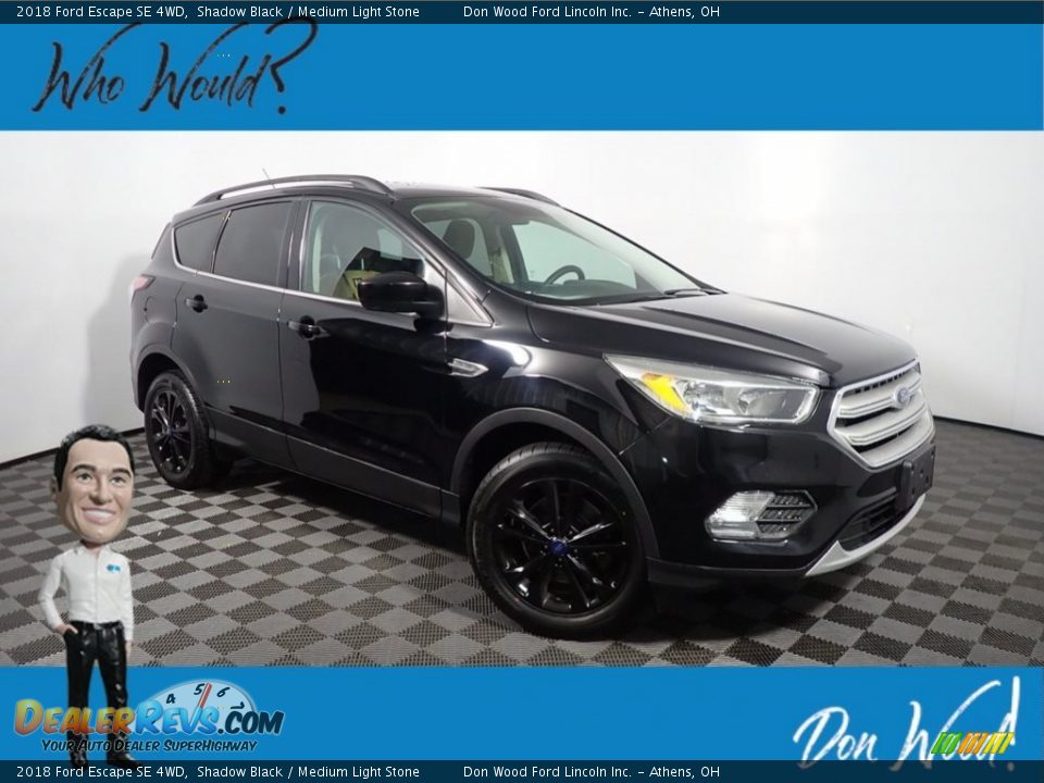 2018 Ford Escape SE 4WD Shadow Black / Medium Light Stone Photo #1