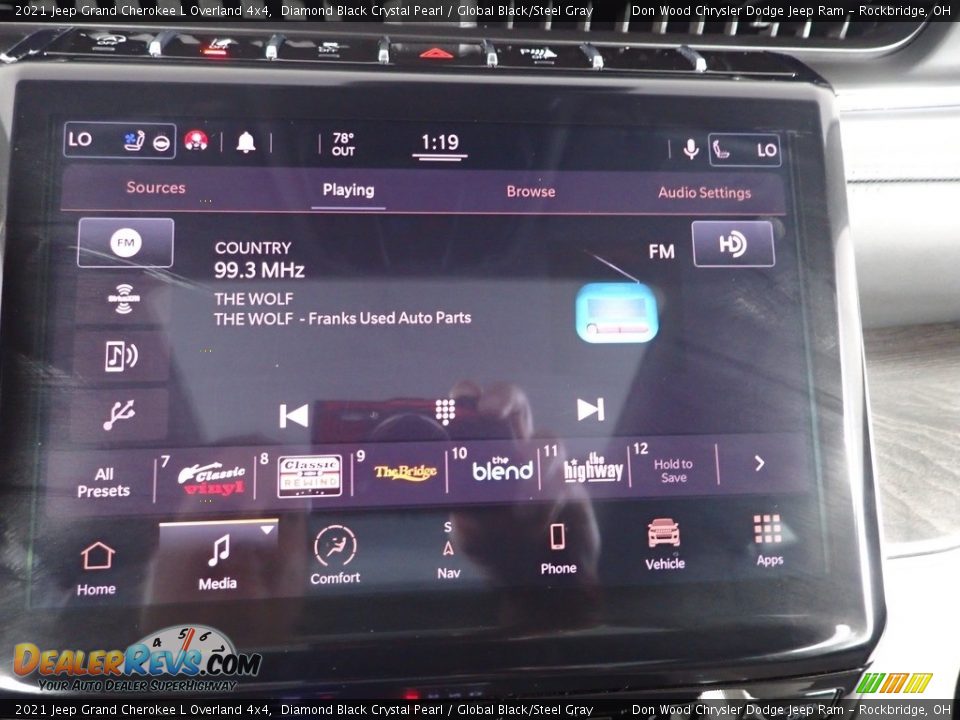 2021 Jeep Grand Cherokee L Overland 4x4 Diamond Black Crystal Pearl / Global Black/Steel Gray Photo #2