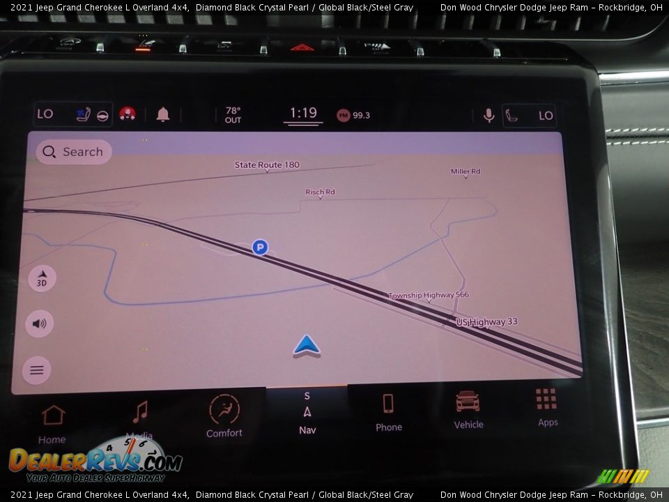 2021 Jeep Grand Cherokee L Overland 4x4 Diamond Black Crystal Pearl / Global Black/Steel Gray Photo #5