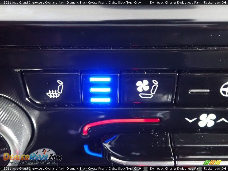 2021 Jeep Grand Cherokee L Overland 4x4 Diamond Black Crystal Pearl / Global Black/Steel Gray Photo #6