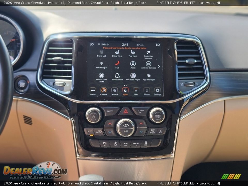 2020 Jeep Grand Cherokee Limited 4x4 Diamond Black Crystal Pearl / Light Frost Beige/Black Photo #4