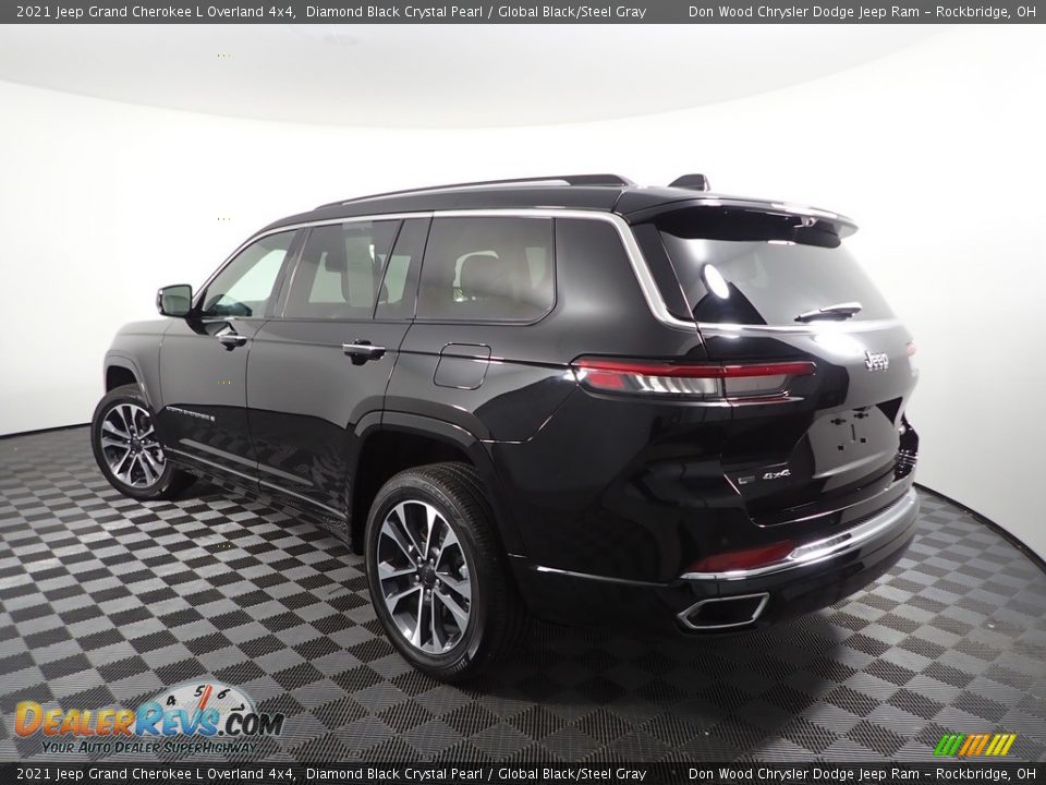 2021 Jeep Grand Cherokee L Overland 4x4 Diamond Black Crystal Pearl / Global Black/Steel Gray Photo #9