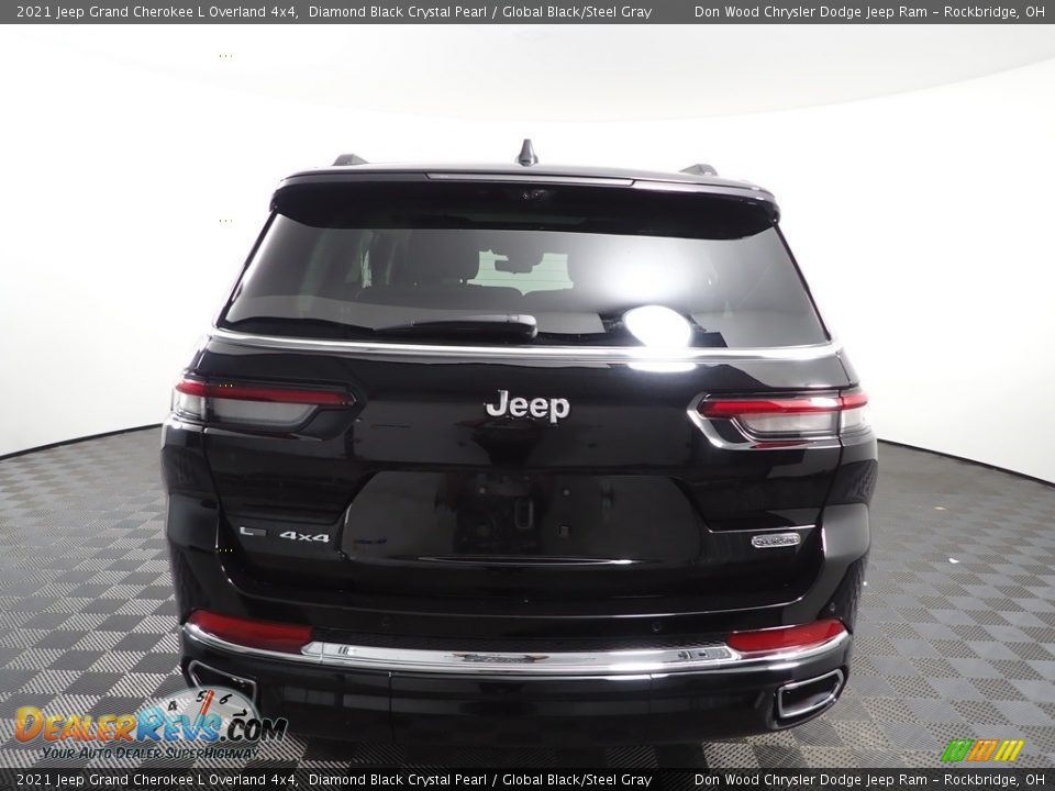 2021 Jeep Grand Cherokee L Overland 4x4 Diamond Black Crystal Pearl / Global Black/Steel Gray Photo #10