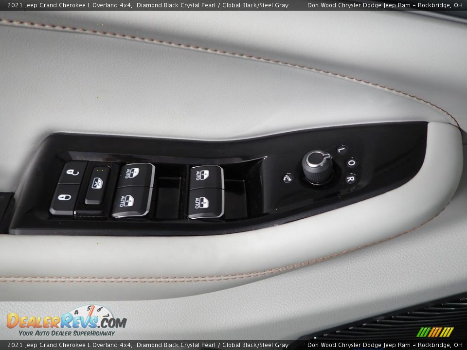2021 Jeep Grand Cherokee L Overland 4x4 Diamond Black Crystal Pearl / Global Black/Steel Gray Photo #15