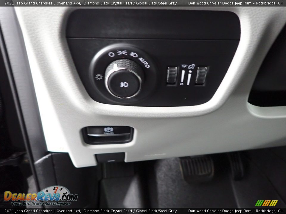 2021 Jeep Grand Cherokee L Overland 4x4 Diamond Black Crystal Pearl / Global Black/Steel Gray Photo #18
