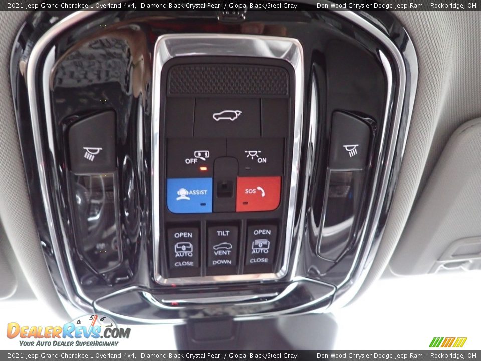 2021 Jeep Grand Cherokee L Overland 4x4 Diamond Black Crystal Pearl / Global Black/Steel Gray Photo #24