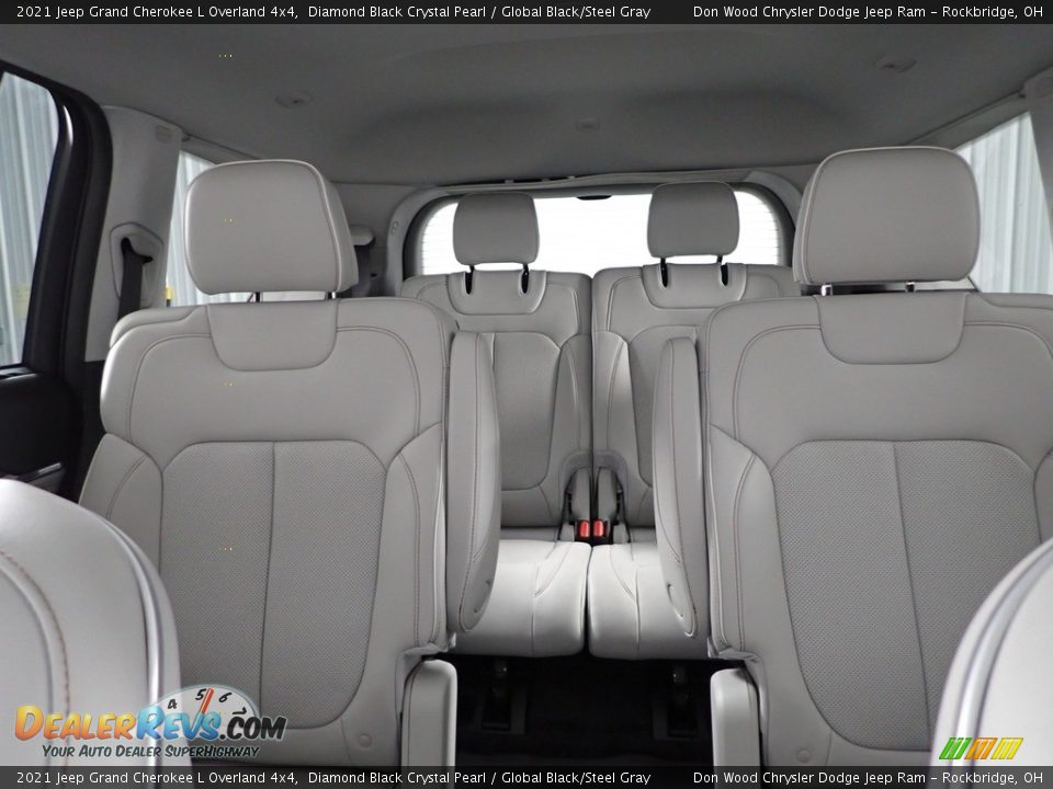 2021 Jeep Grand Cherokee L Overland 4x4 Diamond Black Crystal Pearl / Global Black/Steel Gray Photo #25