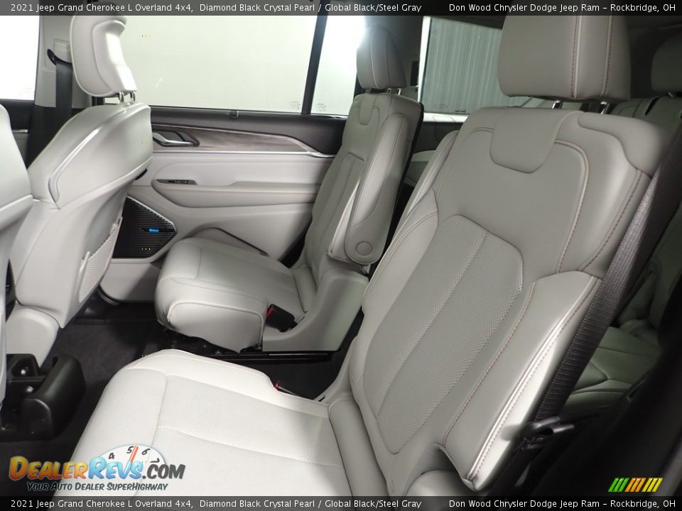 2021 Jeep Grand Cherokee L Overland 4x4 Diamond Black Crystal Pearl / Global Black/Steel Gray Photo #27