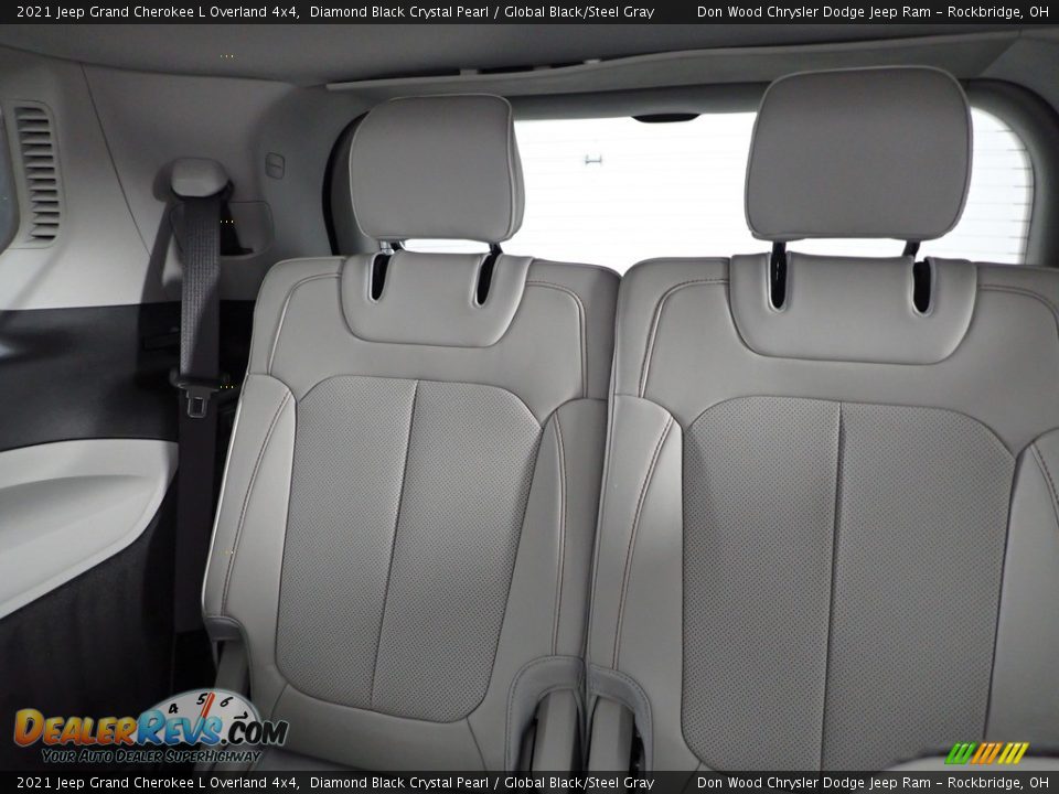 2021 Jeep Grand Cherokee L Overland 4x4 Diamond Black Crystal Pearl / Global Black/Steel Gray Photo #28
