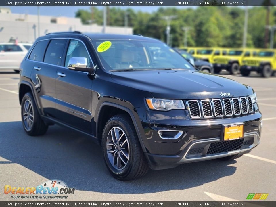 2020 Jeep Grand Cherokee Limited 4x4 Diamond Black Crystal Pearl / Light Frost Beige/Black Photo #24