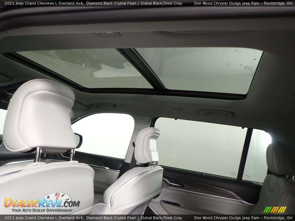2021 Jeep Grand Cherokee L Overland 4x4 Diamond Black Crystal Pearl / Global Black/Steel Gray Photo #30