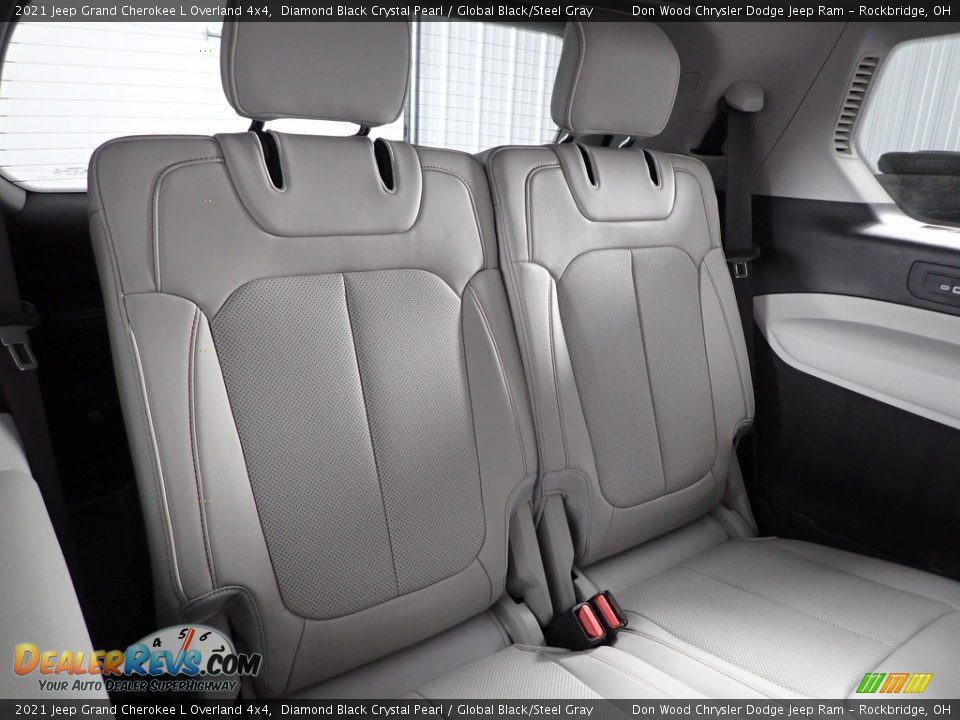 2021 Jeep Grand Cherokee L Overland 4x4 Diamond Black Crystal Pearl / Global Black/Steel Gray Photo #36