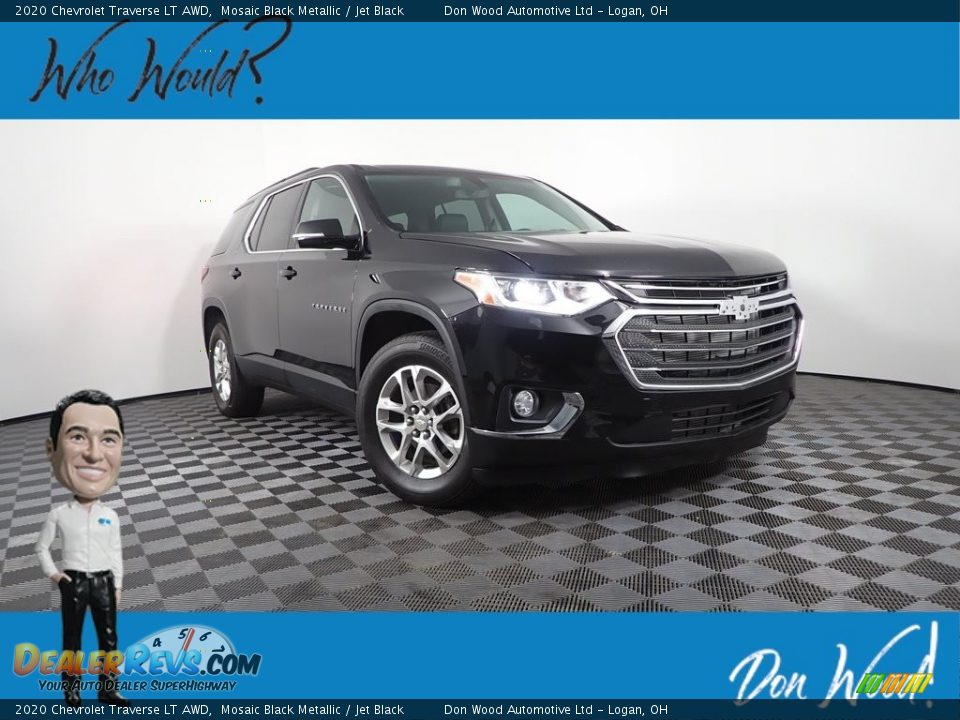 2020 Chevrolet Traverse LT AWD Mosaic Black Metallic / Jet Black Photo #1