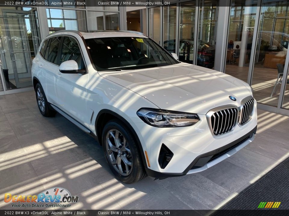 2022 BMW X3 xDrive30i Alpine White / Black Photo #1