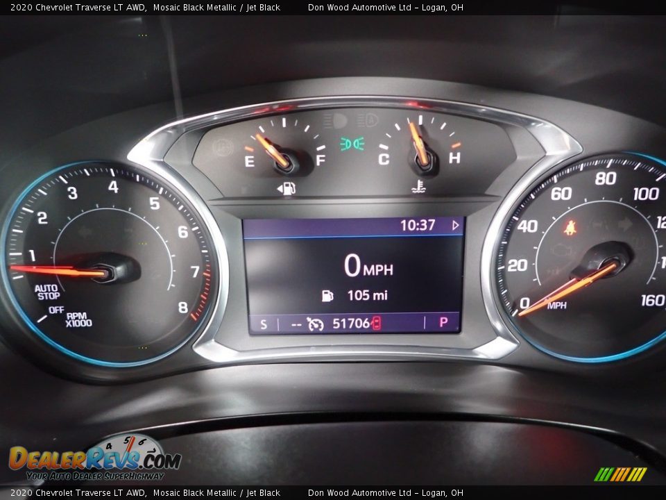 2020 Chevrolet Traverse LT AWD Mosaic Black Metallic / Jet Black Photo #19