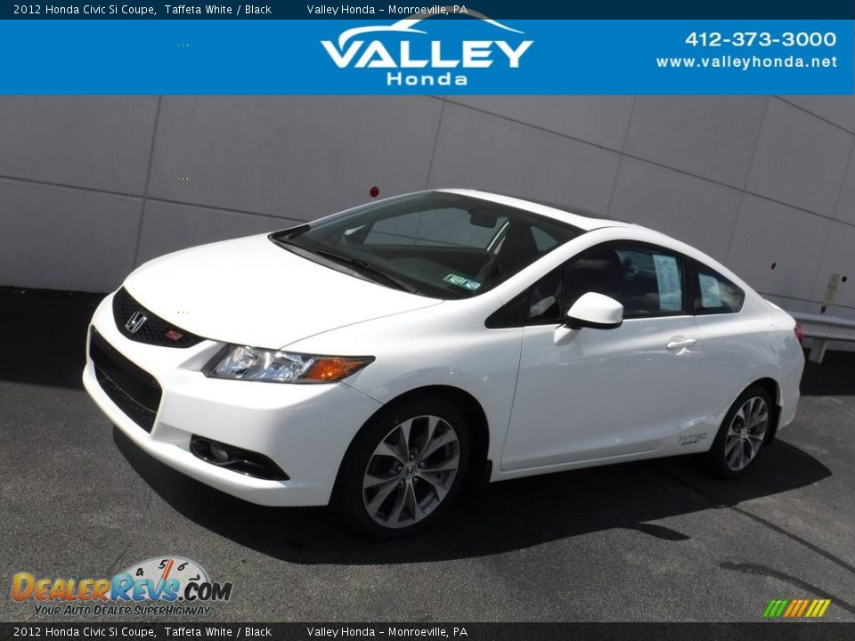 2012 Honda Civic Si Coupe Taffeta White / Black Photo #1