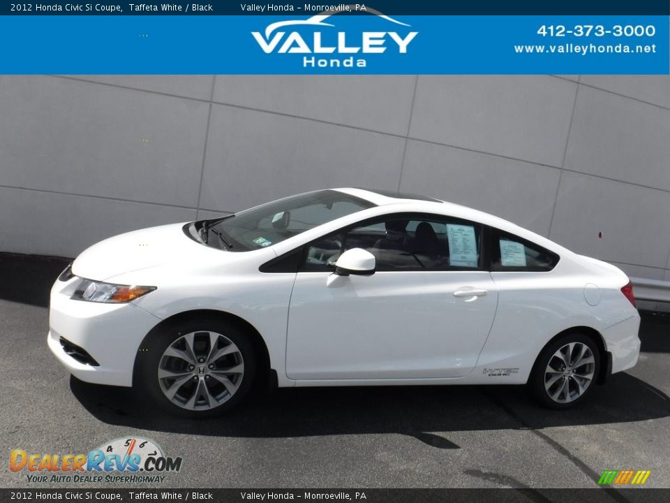 2012 Honda Civic Si Coupe Taffeta White / Black Photo #2