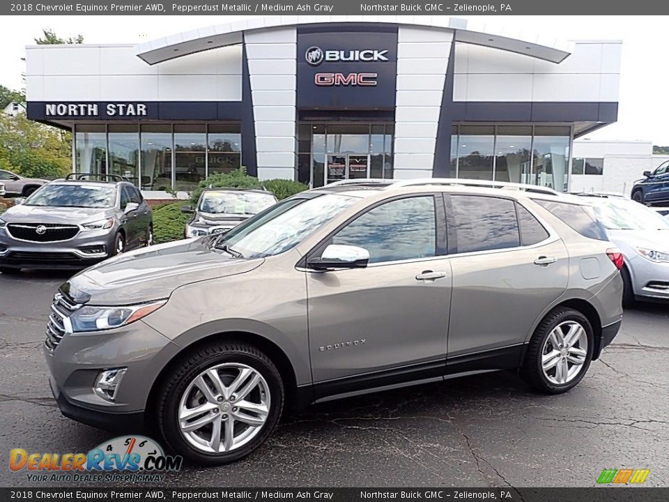 2018 Chevrolet Equinox Premier AWD Pepperdust Metallic / Medium Ash Gray Photo #1