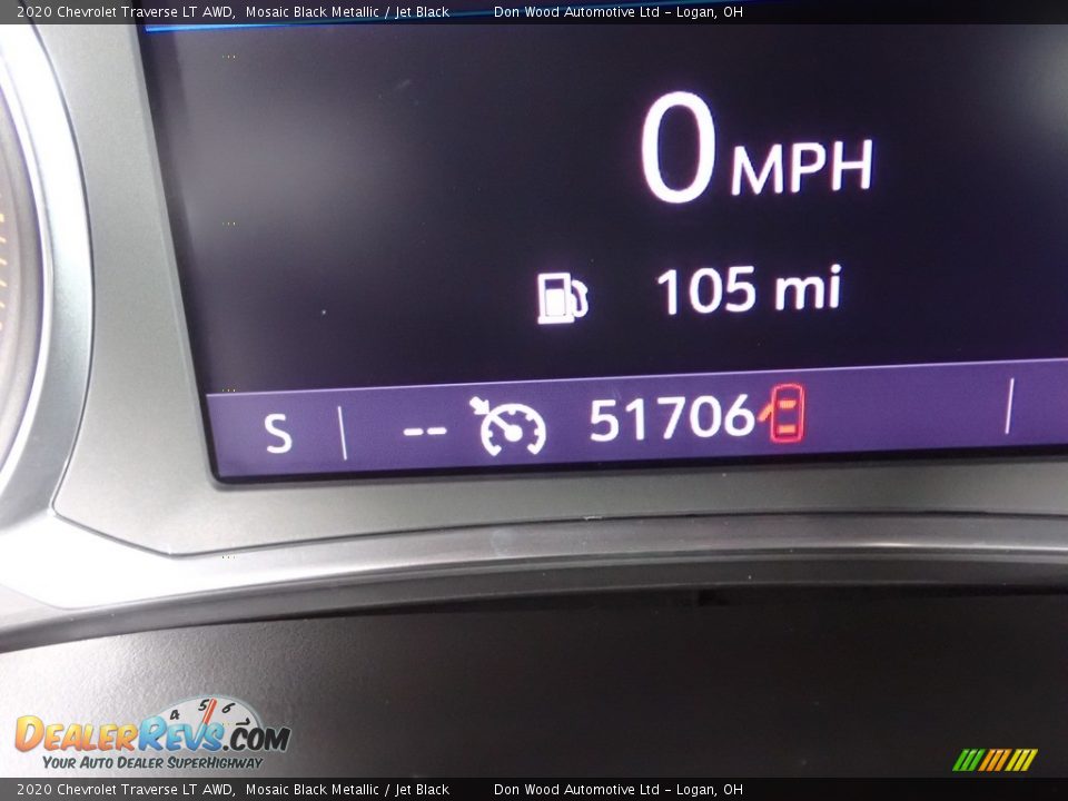 2020 Chevrolet Traverse LT AWD Mosaic Black Metallic / Jet Black Photo #35