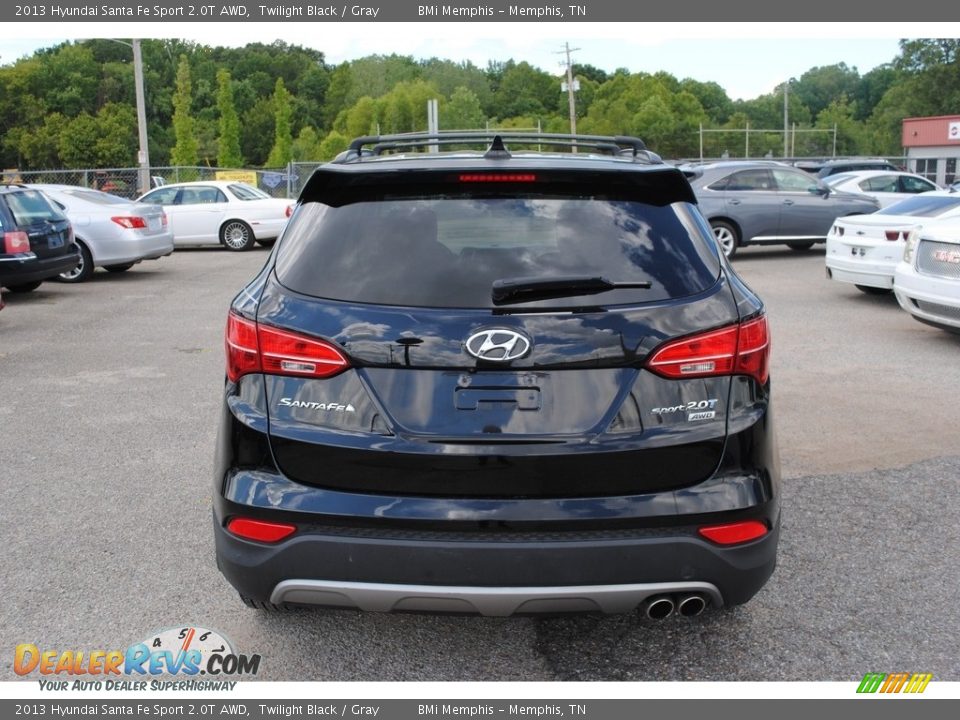 2013 Hyundai Santa Fe Sport 2.0T AWD Twilight Black / Gray Photo #4