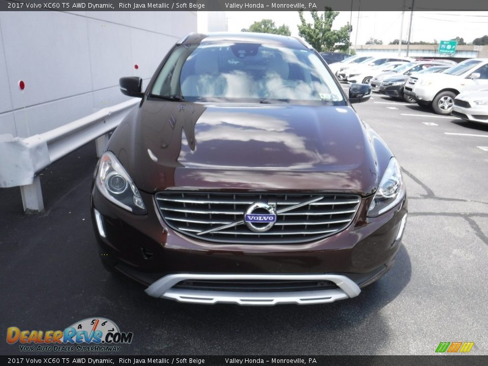 2017 Volvo XC60 T5 AWD Dynamic Rich Java Metallic / Soft Beige Photo #3