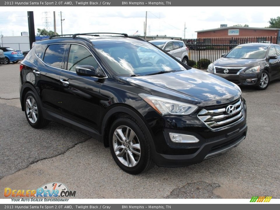 2013 Hyundai Santa Fe Sport 2.0T AWD Twilight Black / Gray Photo #7