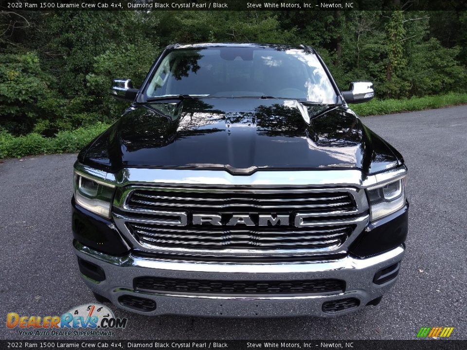 2022 Ram 1500 Laramie Crew Cab 4x4 Diamond Black Crystal Pearl / Black Photo #3