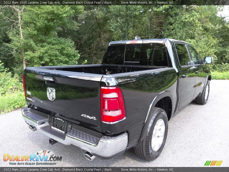 2022 Ram 1500 Laramie Crew Cab 4x4 Diamond Black Crystal Pearl / Black Photo #6