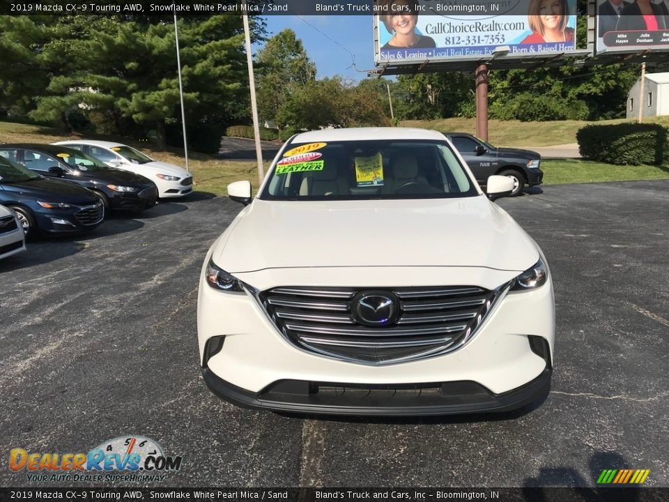 2019 Mazda CX-9 Touring AWD Snowflake White Pearl Mica / Sand Photo #3