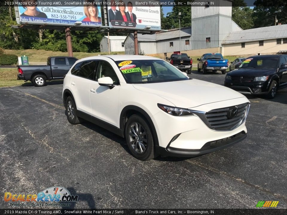 2019 Mazda CX-9 Touring AWD Snowflake White Pearl Mica / Sand Photo #4