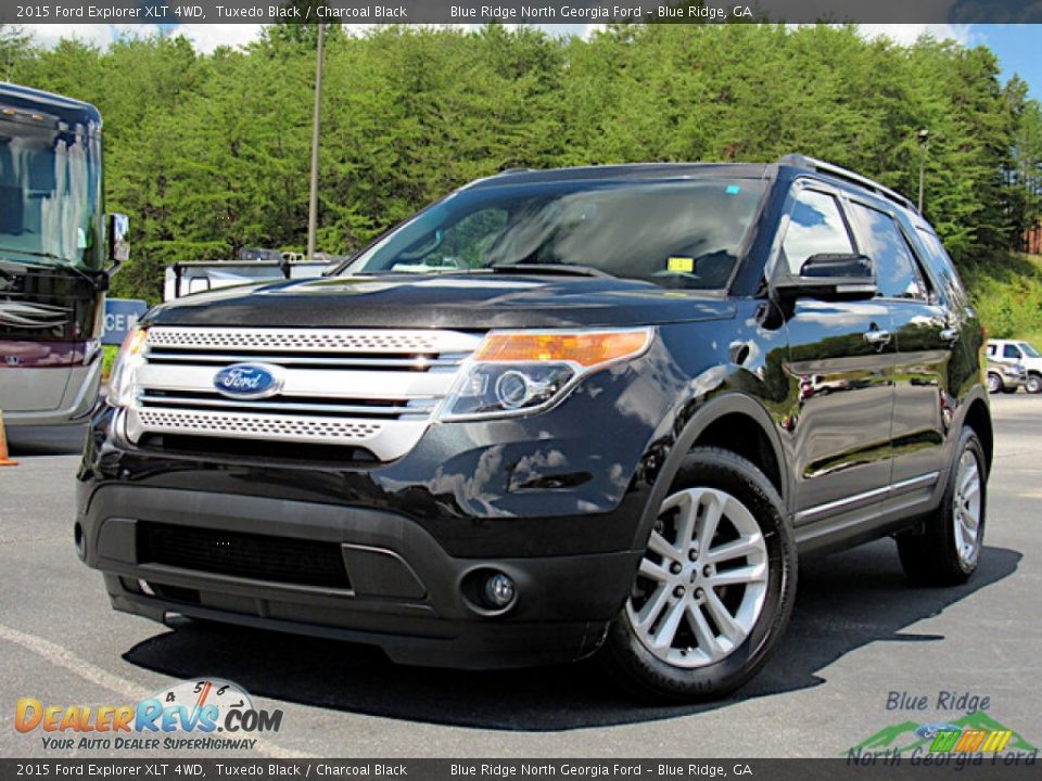 2015 Ford Explorer XLT 4WD Tuxedo Black / Charcoal Black Photo #1