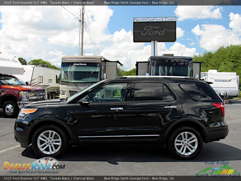 2015 Ford Explorer XLT 4WD Tuxedo Black / Charcoal Black Photo #2