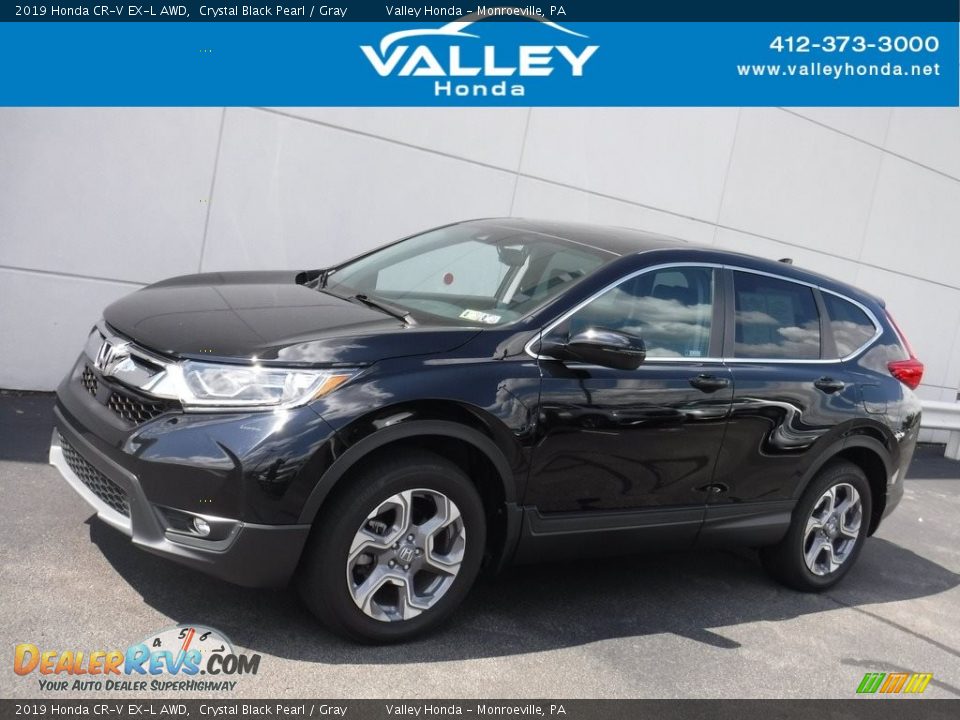 2019 Honda CR-V EX-L AWD Crystal Black Pearl / Gray Photo #1