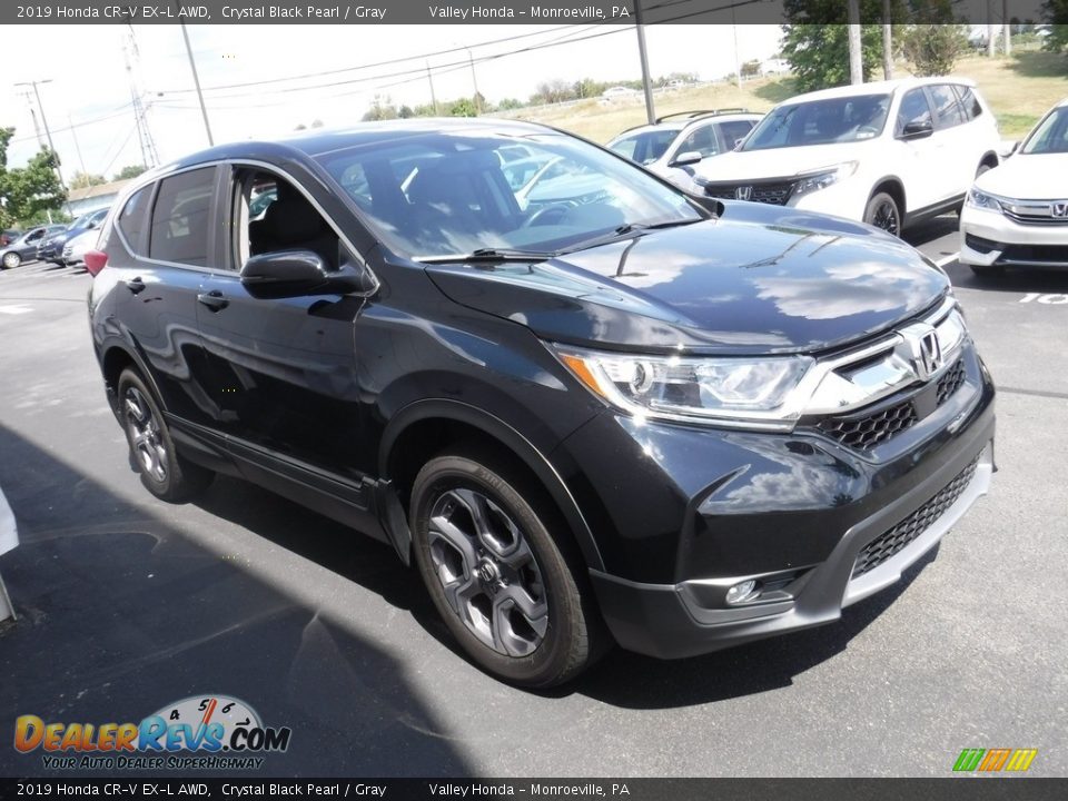 2019 Honda CR-V EX-L AWD Crystal Black Pearl / Gray Photo #6