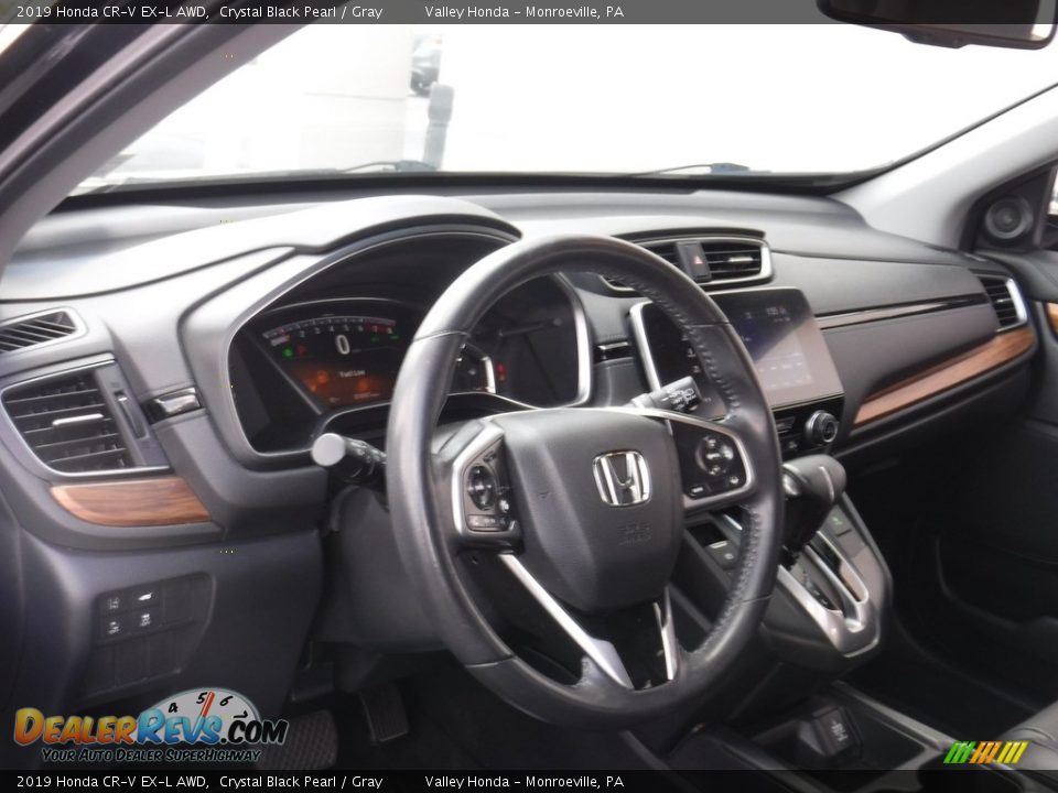 2019 Honda CR-V EX-L AWD Crystal Black Pearl / Gray Photo #11