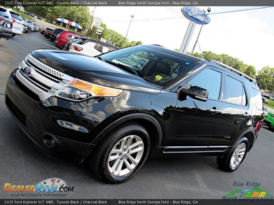 2015 Ford Explorer XLT 4WD Tuxedo Black / Charcoal Black Photo #25