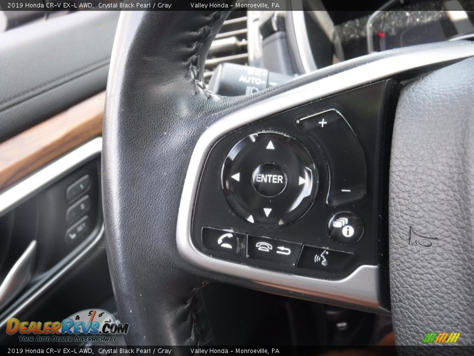 2019 Honda CR-V EX-L AWD Crystal Black Pearl / Gray Photo #22