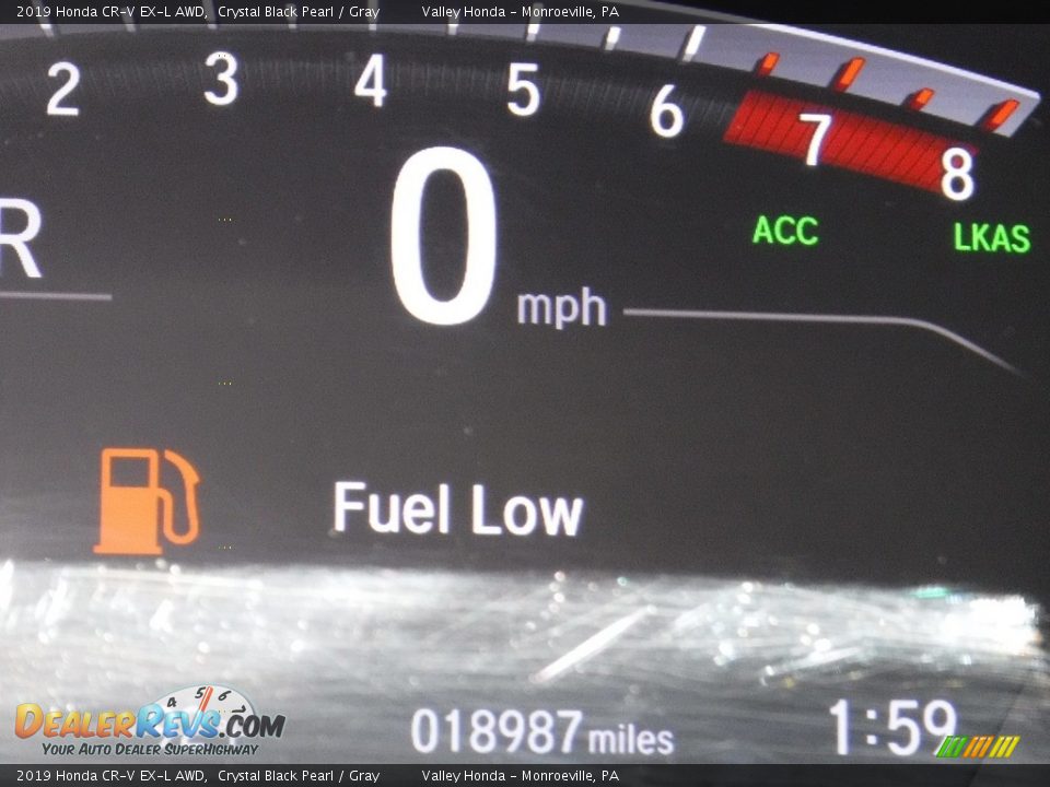 2019 Honda CR-V EX-L AWD Crystal Black Pearl / Gray Photo #30