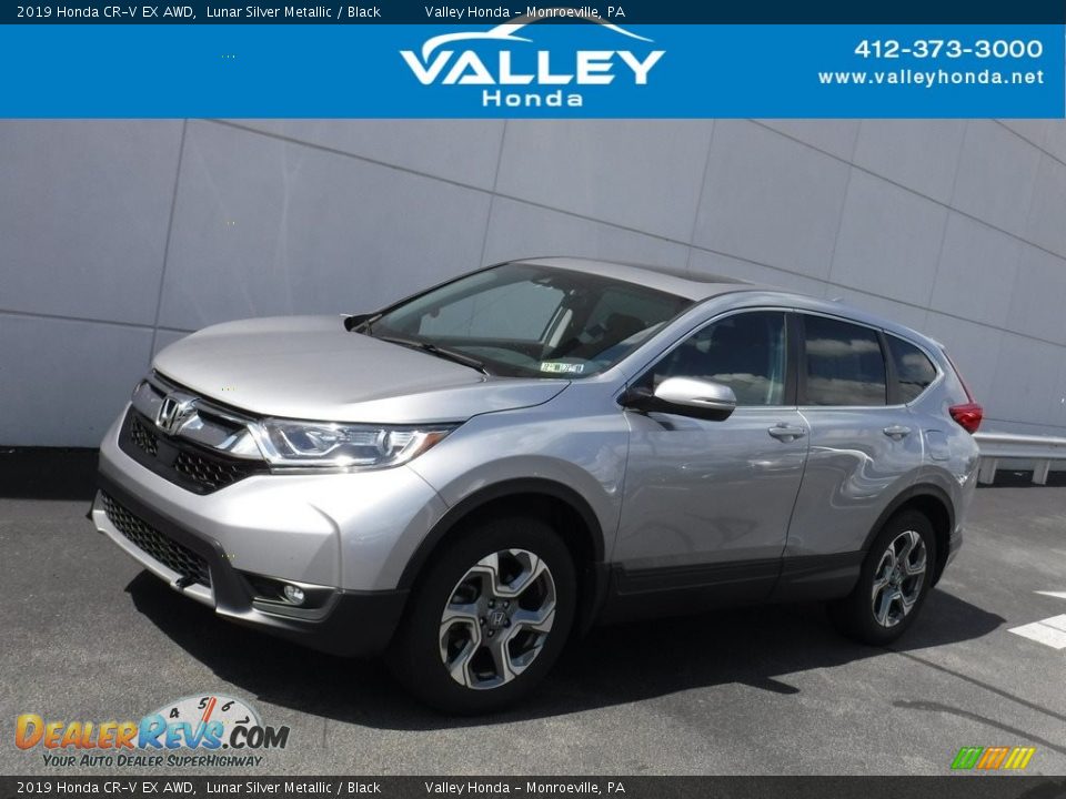2019 Honda CR-V EX AWD Lunar Silver Metallic / Black Photo #1